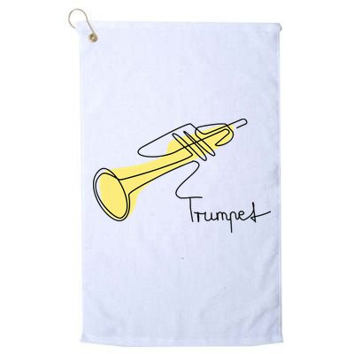 Trumpet Musician Design One Line Trumpet Golf Towel