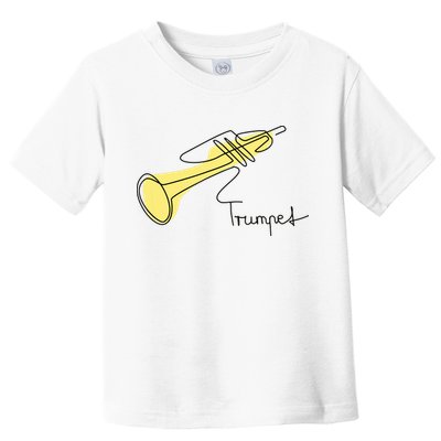 Trumpet Musician Design One Line Trumpet Toddler T-Shirt