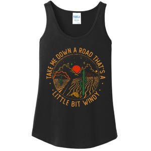 Take Me Down A Road ThatS A Little Bit Windy Deserts Cactus Ladies Essential Tank