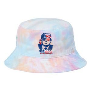 Trump Merica Donald Trump Funny 4th Of July Pro Trump Tie Dye Newport Bucket Hat