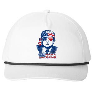 Trump Merica Donald Trump Funny 4th Of July Pro Trump Snapback Five-Panel Rope Hat