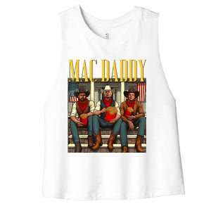 Trump Mc Daddy Trump 2024 Trump Vance Elon Support Trump Women's Racerback Cropped Tank