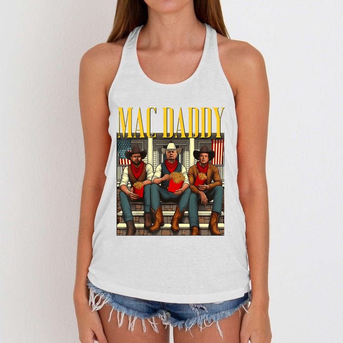 Trump Mc Daddy Trump 2024 Trump Vance Elon Support Trump Women's Knotted Racerback Tank