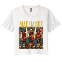 Trump Mc Daddy Trump 2024 Trump Vance Elon Support Trump Women's Crop Top Tee