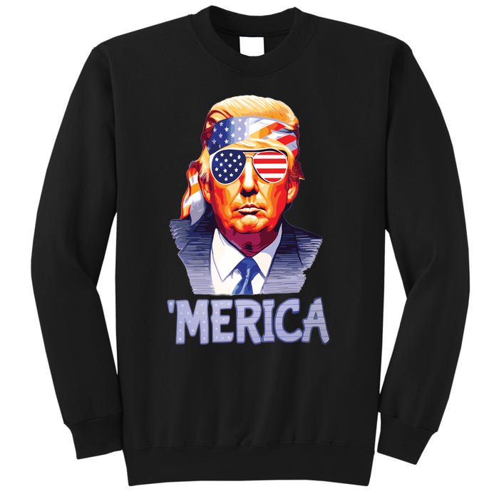 Trump Merica Donald Trump Funny 4th Of July Merica Sweatshirt