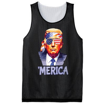 Trump Merica Donald Trump Funny 4th Of July Merica Mesh Reversible Basketball Jersey Tank