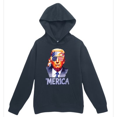 Trump Merica Donald Trump Funny 4th Of July Merica Urban Pullover Hoodie