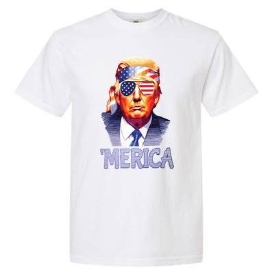 Trump Merica Donald Trump Funny 4th Of July Merica Garment-Dyed Heavyweight T-Shirt