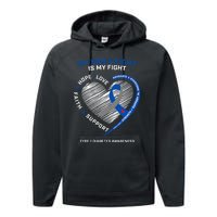 T1D Mom Dad My Son's Fight Type 1 Diabetes Awareness Gifts Performance Fleece Hoodie