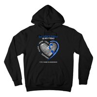 T1D Mom Dad My Son's Fight Type 1 Diabetes Awareness Gifts Hoodie