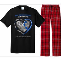 T1D Mom Dad My Son's Fight Type 1 Diabetes Awareness Gifts Pajama Set