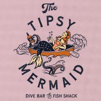 Tipsy Mermaid Dive Bar Cute Retro Pinup 25L Jumbo Tote
