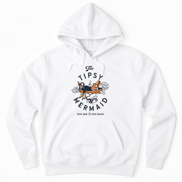 Tipsy Mermaid Dive Bar Cute Retro Pinup Hoodie