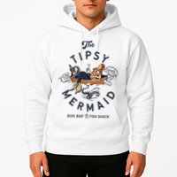 Tipsy Mermaid Dive Bar Cute Retro Pinup Hoodie
