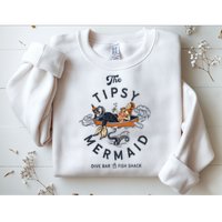 Tipsy Mermaid Dive Bar Cute Retro Pinup Sweatshirt