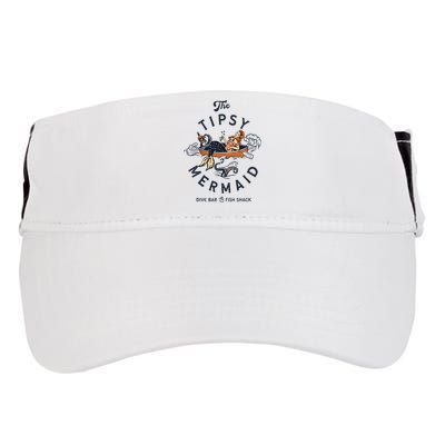 Tipsy Mermaid Dive Bar Cute Retro Pinup Adult Drive Performance Visor