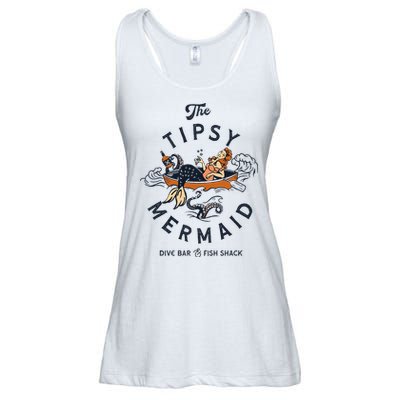 Tipsy Mermaid Dive Bar Cute Retro Pinup Ladies Essential Flowy Tank