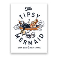 Tipsy Mermaid Dive Bar Cute Retro Pinup Poster