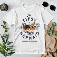 Tipsy Mermaid Dive Bar Cute Retro Pinup Premium T-Shirt