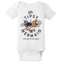 Tipsy Mermaid Dive Bar Cute Retro Pinup Baby Bodysuit