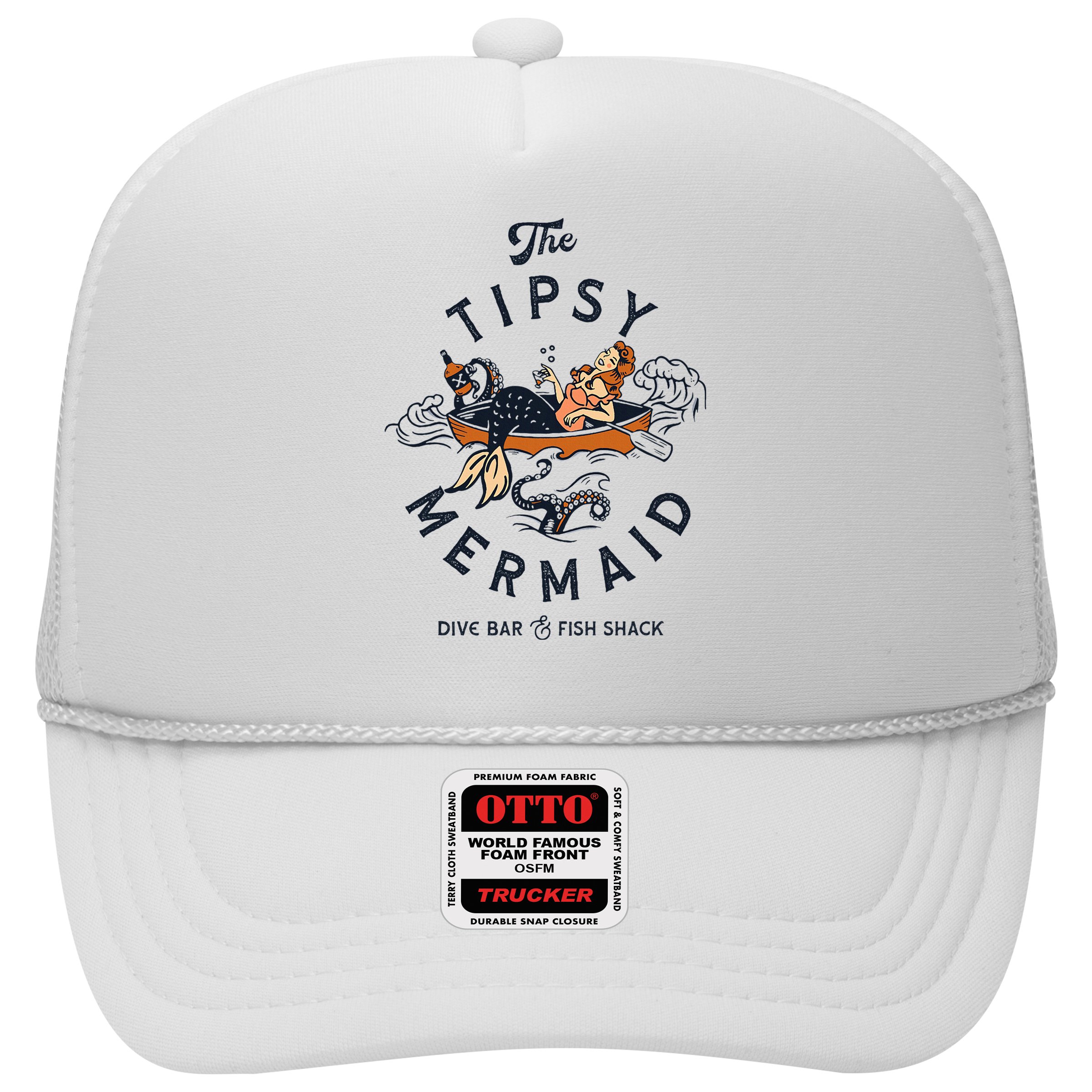 Tipsy Mermaid Dive Bar Cute Retro Pinup Hat