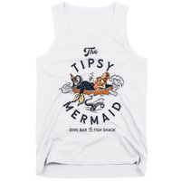 Tipsy Mermaid Dive Bar Cute Retro Pinup Tank Top