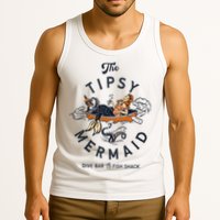 Tipsy Mermaid Dive Bar Cute Retro Pinup Tank Top