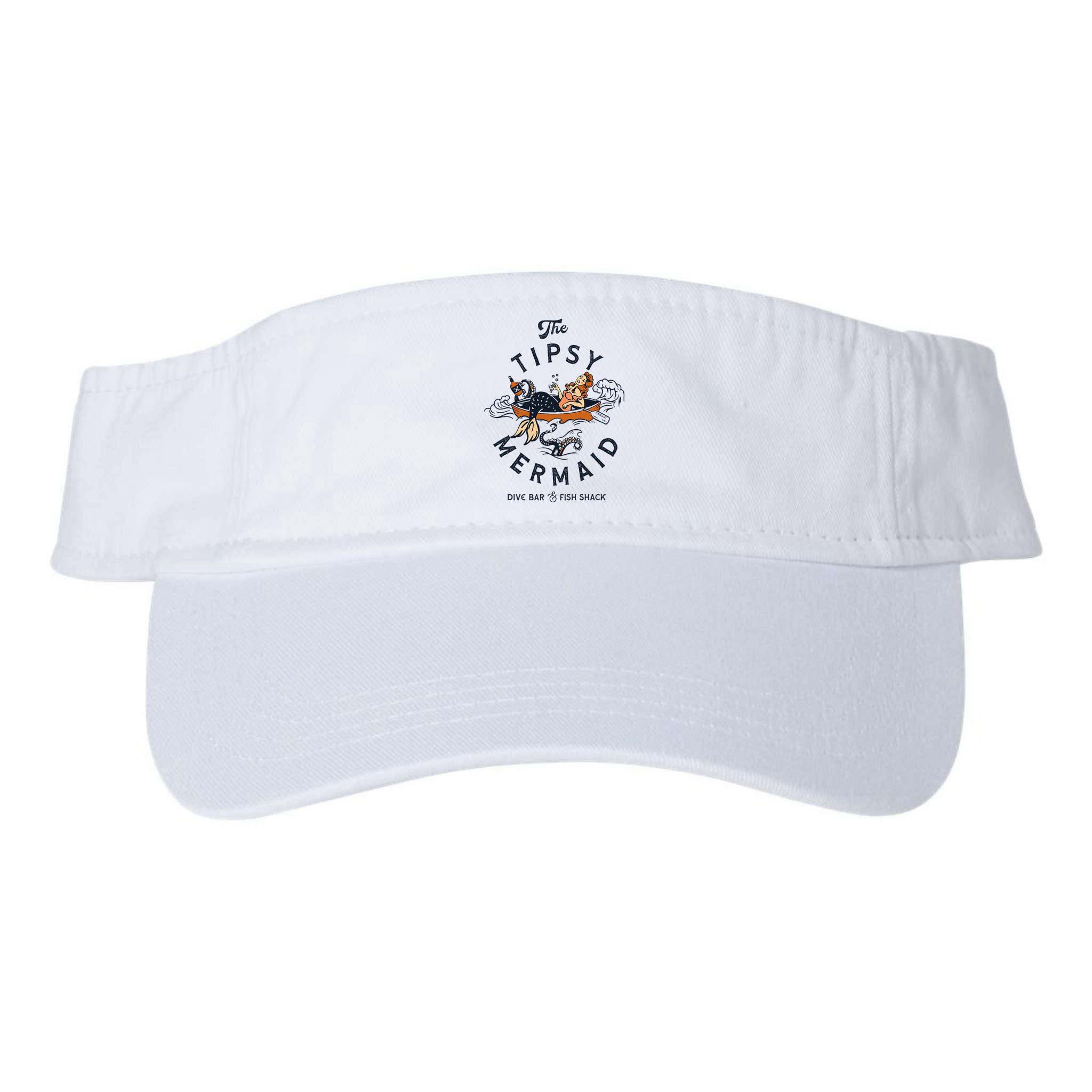 Tipsy Mermaid Dive Bar Cute Retro Pinup Visor