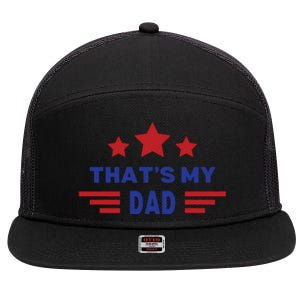 Thats My Dad Thats Our Dad Gus Walz 7 Panel Mesh Trucker Snapback Hat