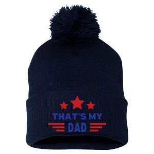 Thats My Dad Thats Our Dad Gus Walz Pom Pom 12in Knit Beanie