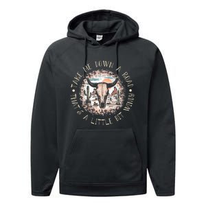 Take Me Down A Road Thats A Little Bit Windy Western Deserts Performance Fleece Hoodie