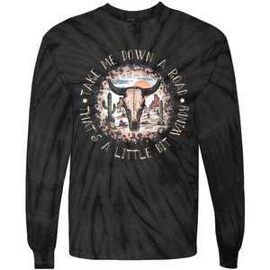 Take Me Down A Road Thats A Little Bit Windy Western Deserts Tie-Dye Long Sleeve Shirt