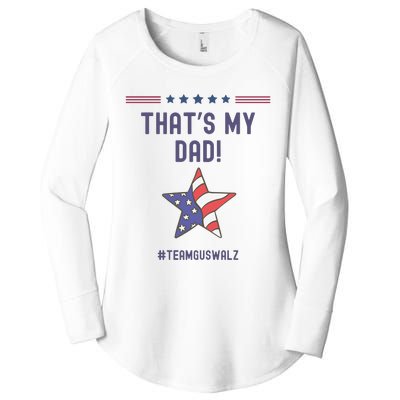 ThatS My Dad Team Harris Walz Women's Perfect Tri Tunic Long Sleeve Shirt