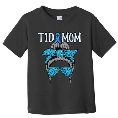 T1D Mom Diabetes Awareness Diabetic Blue Ribbon Toddler T-Shirt