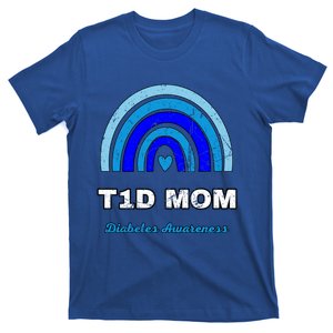 T1d Mom Diabetes Diabetic Awareness November 14 Boho Rainbow Gift T-Shirt