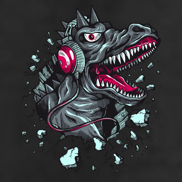 Trex Monster DJ Headphone Breakthrough 7 Panel Mesh Trucker Snapback Hat