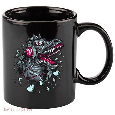 Trex Monster DJ Headphone Breakthrough 11oz C Handle Ceramic Mug