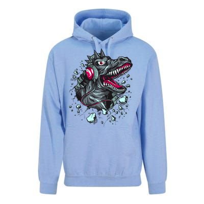 Trex Monster DJ Headphone Breakthrough Unisex Surf Hoodie