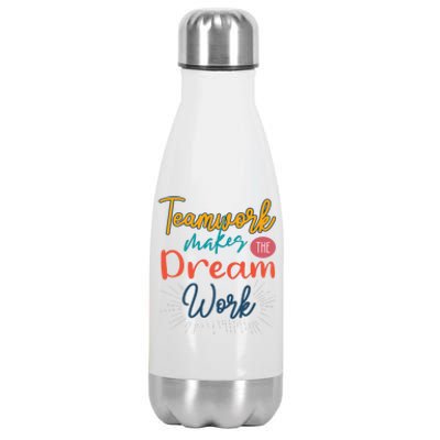 Teamwork Make Dreams Work Png Stainless Steel Insulated Water Bottle