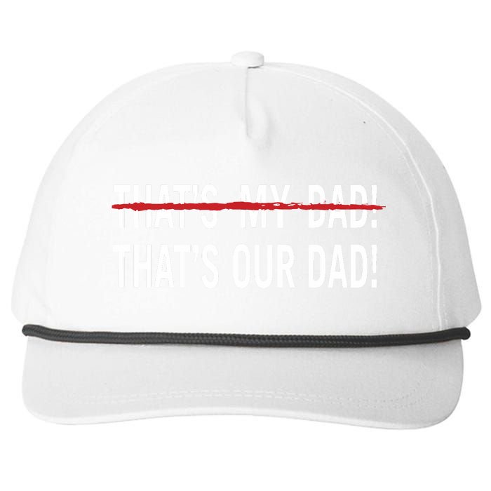 Thats My Dad Thats Our Dad Tim Walz Vp Gus Walz Snapback Five-Panel Rope Hat