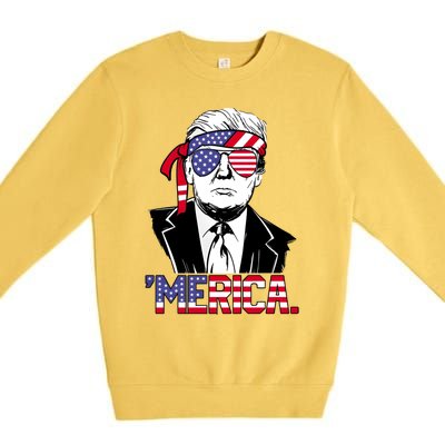 Trump Merica Donald Trump Meaningful Gift Premium Crewneck Sweatshirt