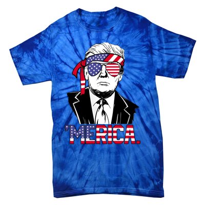 Trump Merica Donald Trump Meaningful Gift Tie-Dye T-Shirt