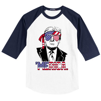 Trump Merica Donald Trump Meaningful Gift Baseball Sleeve Shirt