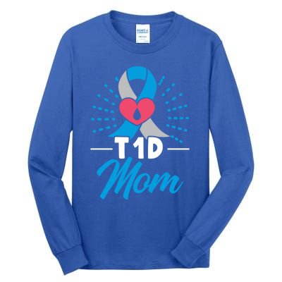 T1d Mom Diabetes Warrior Diabetes Awareness Diabetic Meaningful Gift Tall Long Sleeve T-Shirt