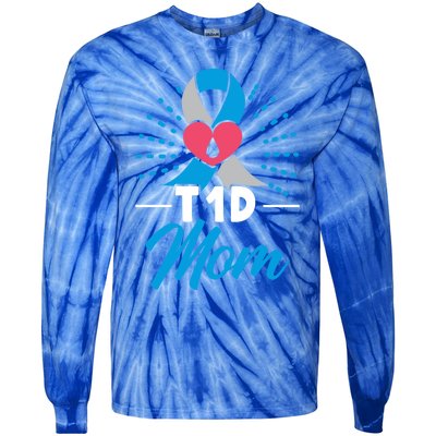 T1d Mom Diabetes Warrior Diabetes Awareness Diabetic Meaningful Gift Tie-Dye Long Sleeve Shirt