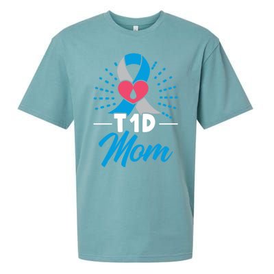 T1d Mom Diabetes Warrior Diabetes Awareness Diabetic Meaningful Gift Sueded Cloud Jersey T-Shirt