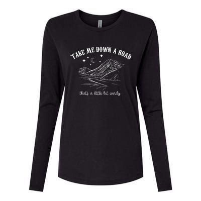 Take Me Down A Road ThatS A Little Bit Windy Womens Cotton Relaxed Long Sleeve T-Shirt