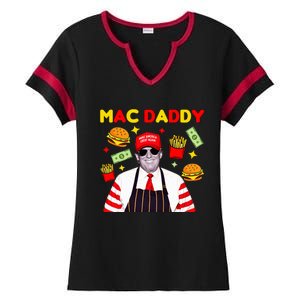 Trump Mac Daddy Funny Trump 2024 Ladies Halftime Notch Neck Tee