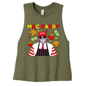 Trump Mac Daddy Funny Trump 2024 Women's Racerback Cropped Tank