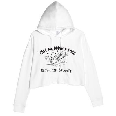 Take Me Down A Road Crop Fleece Hoodie